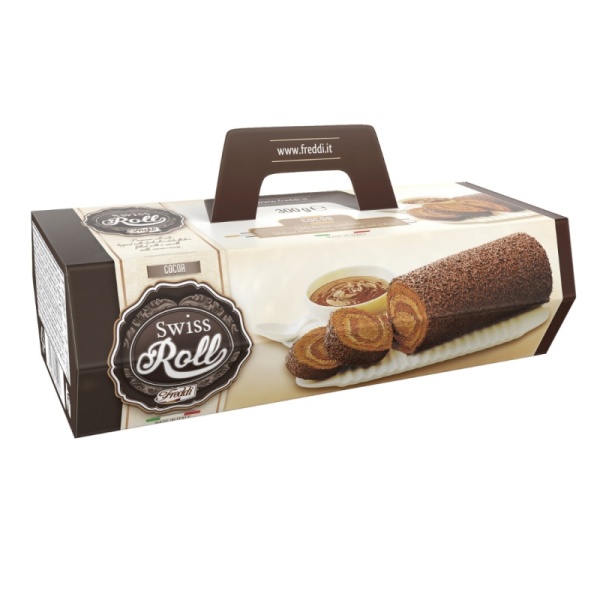 Cocoa Chocolate Italian Premium Swiss Roll Cake Freddi 300g